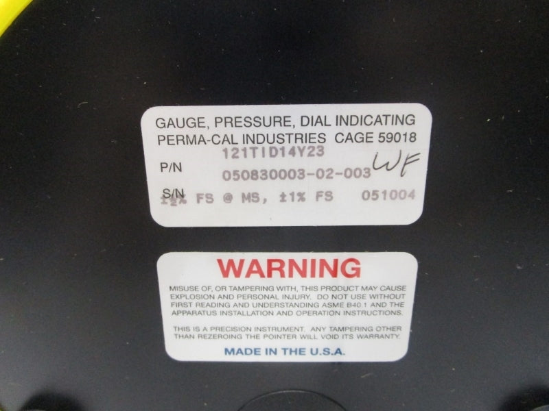 PERMA CAL INDUSTRIES 121TID14Y23 0-3000PSI NSMP