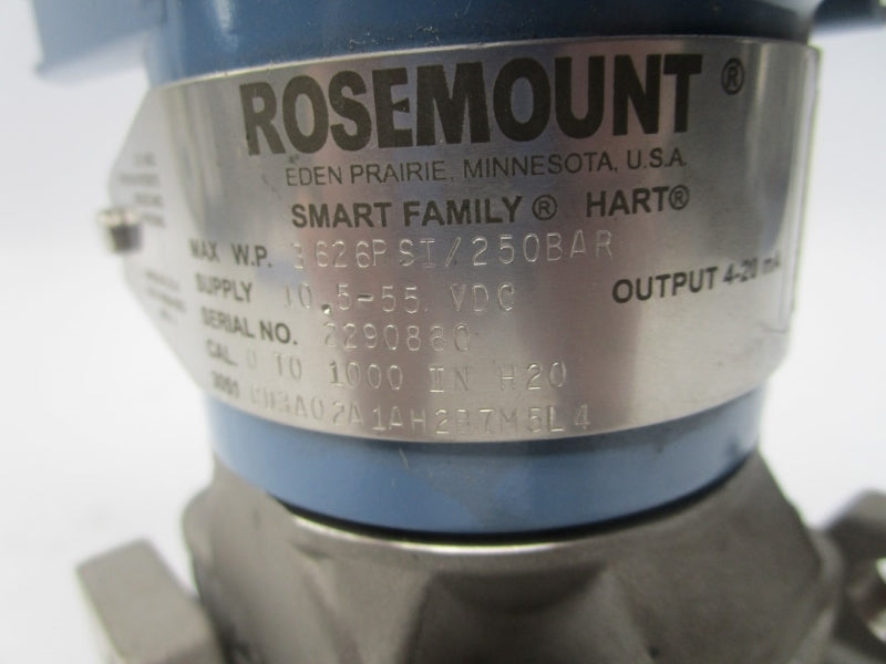 ROSEMOUNT 3051CD3A02A1AH2B7M5L4 10.5-55VDC 3626PSI NSNP