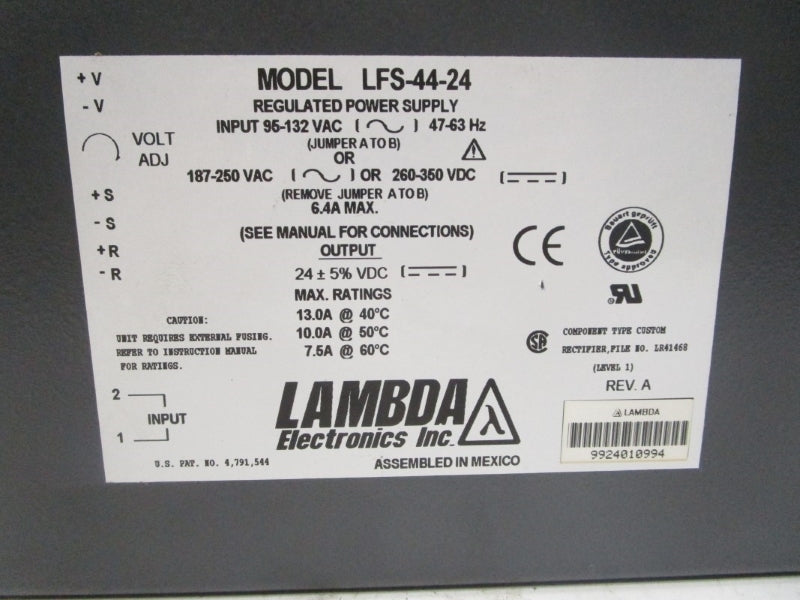 LAMBDA ELECTRI LFS-44-24 95-132VAC 6.4A NSNP