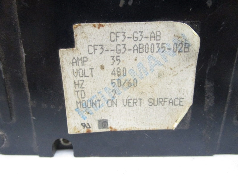HEINEMANN CF3-G3-AB0035-02B 480V 35A UNMP