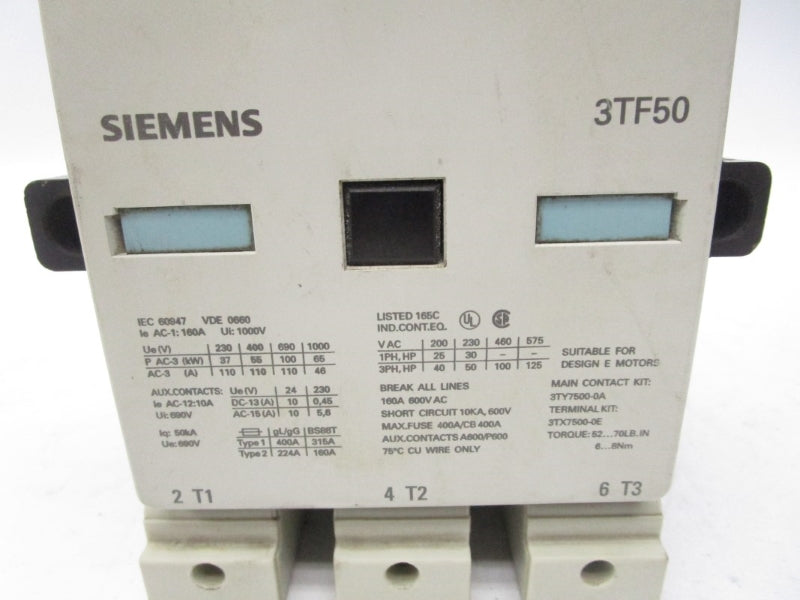 SIEMENS 3TF5011-0AM2 1000V 160A UNMP