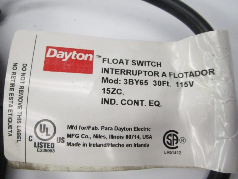 DAYTON 3BY65 115V 30FT NSNP