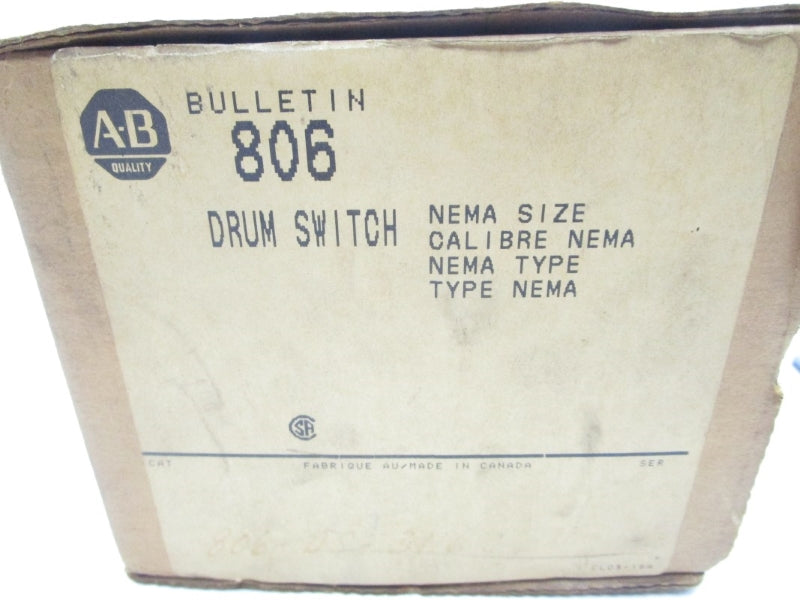 ALLEN BRADLEY 806-DS-3116 (BR/WH) NSMP