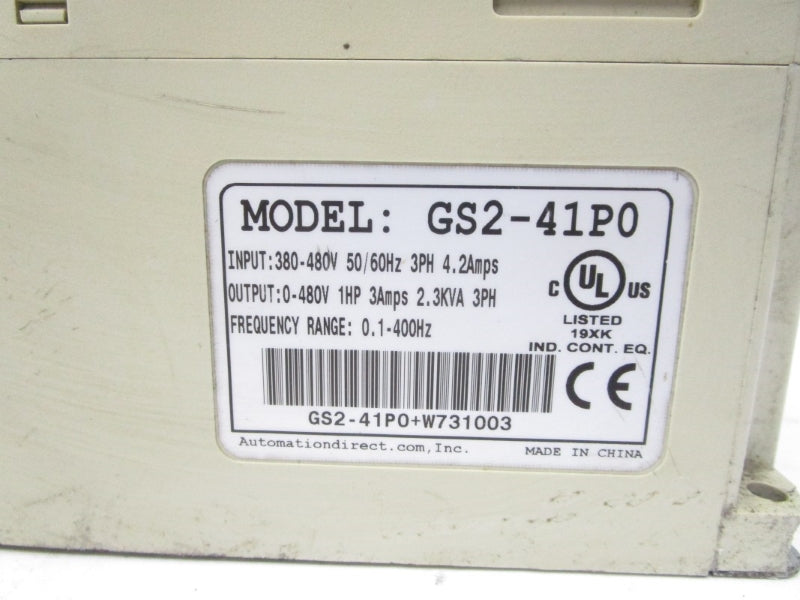AUTOMATION DIRECT GS2-41P0 380-480V 4.2A UNMP
