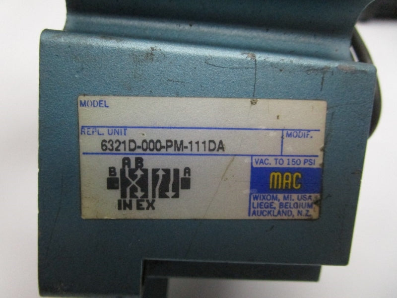 MAC 6321D-000-PM-111DA 110/120V 150PSI UNMP