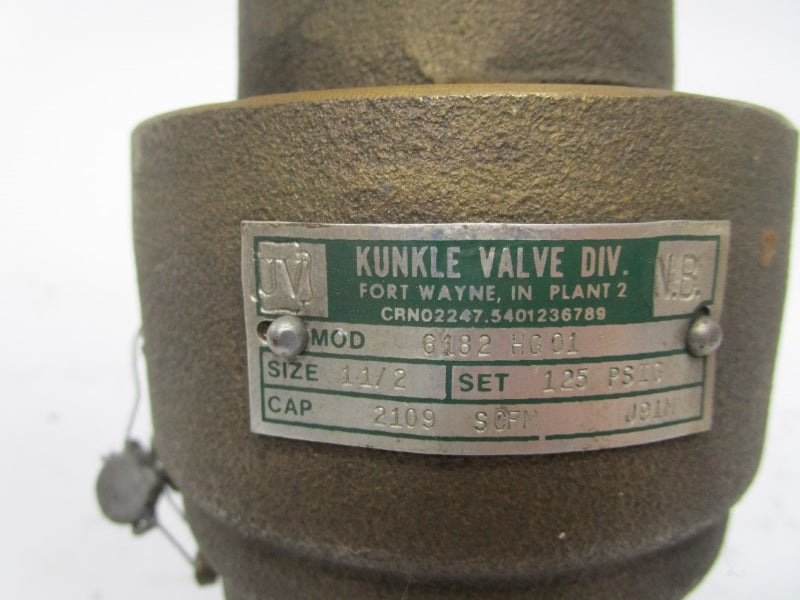 KUNKLE 6182HG01 125PSI 1-1/2" NSNP
