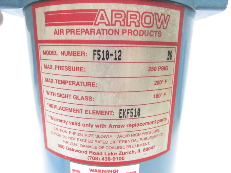 ARROW F510-12BQ 250PSI NSNP