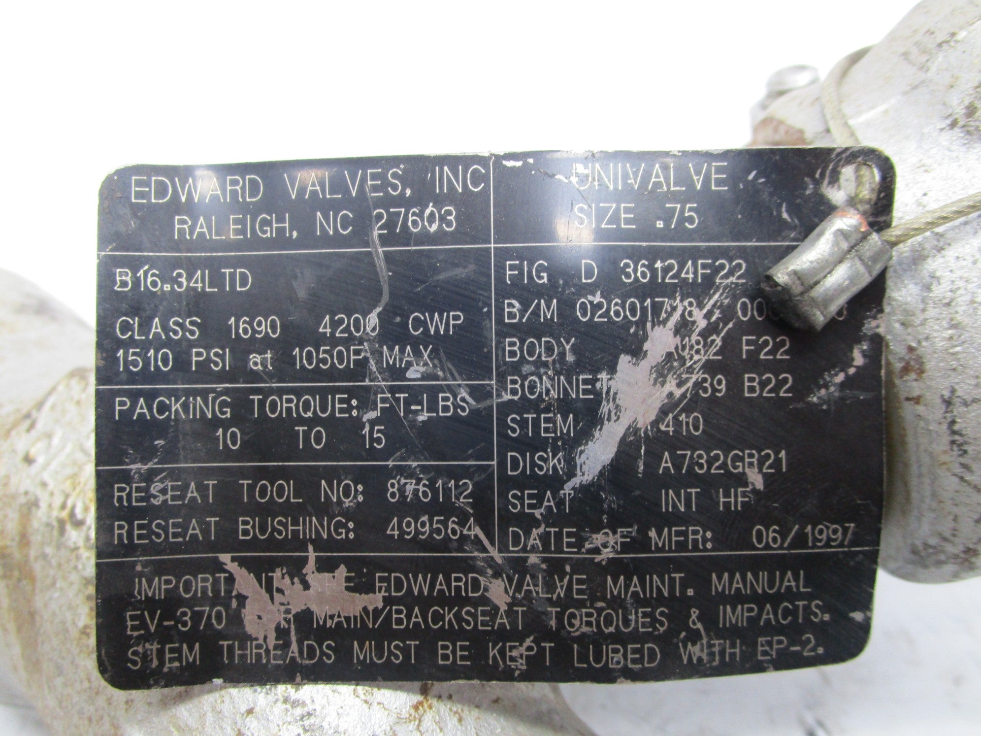EDWARDS B16.34LTD 1510PSI NSNP