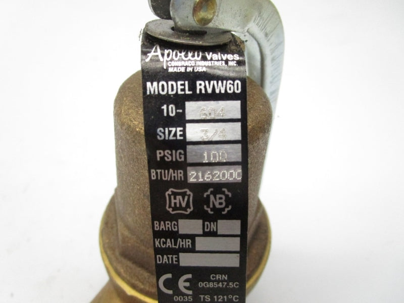 APOLLO VALVES RVW60 10-604 100PSI 3/4" NSNP