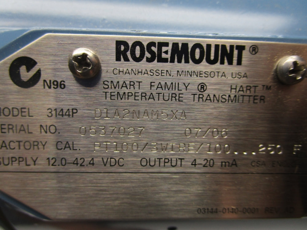 ROSEMOUNT 3144PD1A2NAM5XA NSMP
