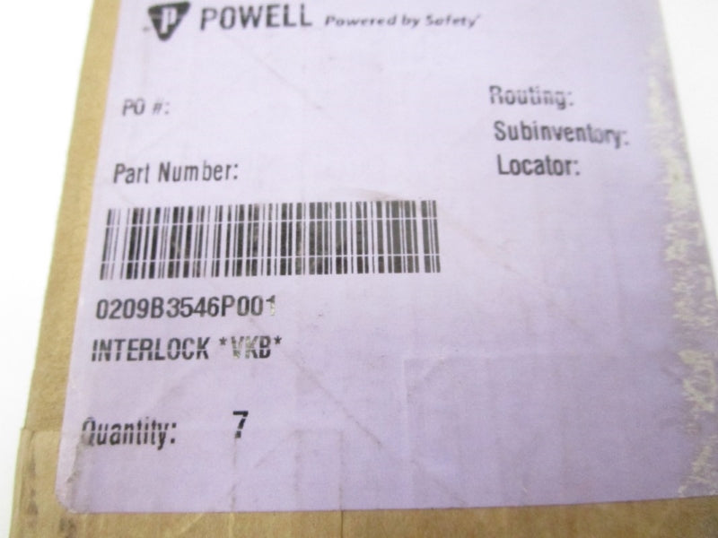 POWELL 0209B3546P001 (PKG OF 7) NSMP