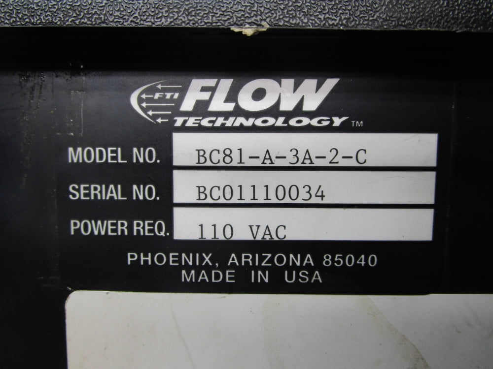 FLOW TECHNOLOGY BC81-A-3A-2-C UNMP