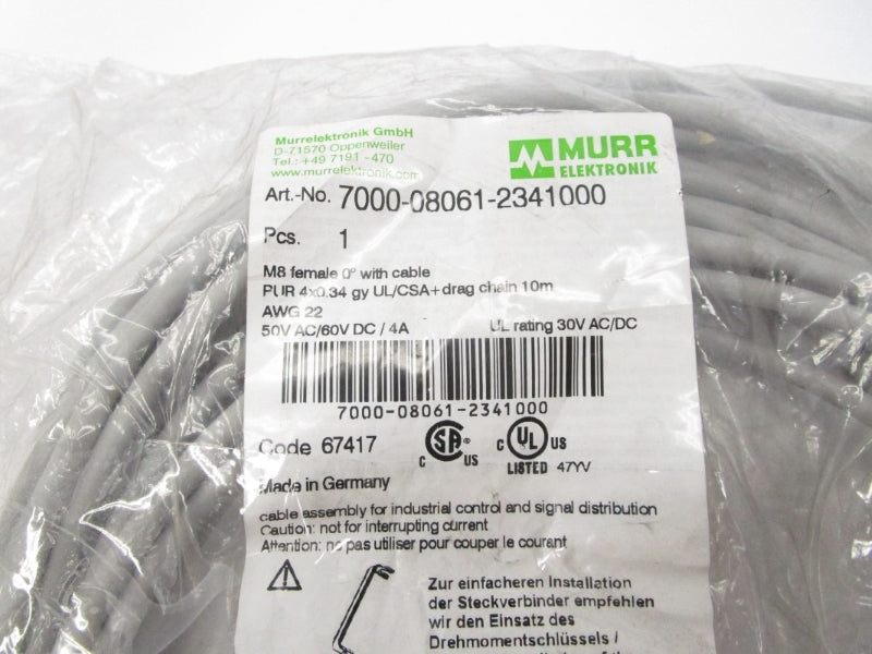 MURR ELEKTRONIK 7000-08061-2341000 50VAC 4A NSMP