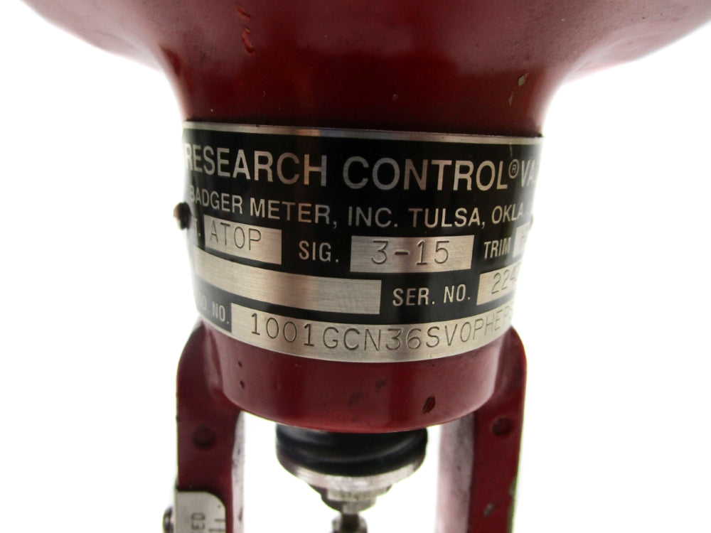 RESEARCH CONTROL 1001GCN36SV0PHEPST 3-15SIG UNMP