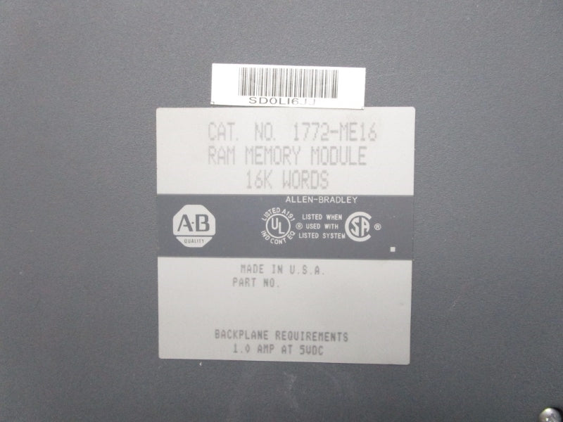 ALLEN BRADLEY 1772-ME16 5VDC 1.0A UNMP