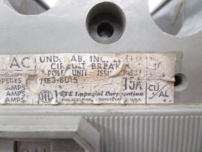 ITE HE3-B015 600VAC 15A UNMP