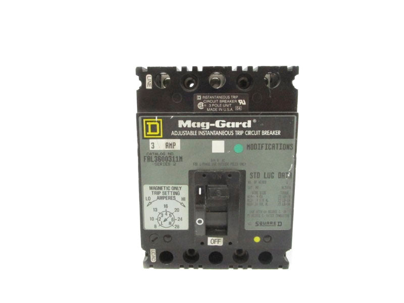 SQUARE D FAL3600311M SER. 2 600VAC 3A NSNP