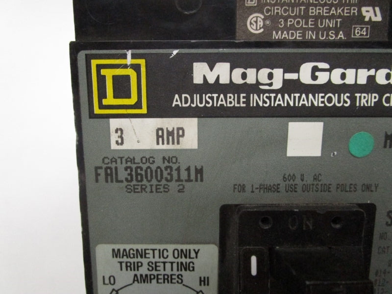 SQUARE D FAL3600311M SER. 2 600VAC 3A NSNP