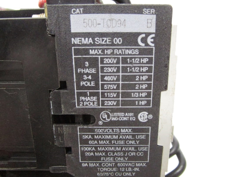 ALLEN BRADLEY 505-TOD SER. B UNMP