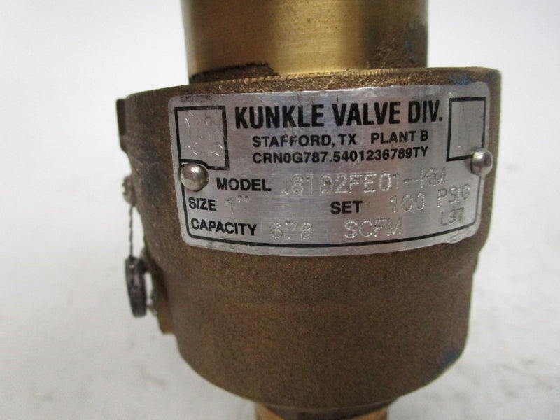 KUNKLE VALVE 6182FE01-KM 100PSI 1" NSNP