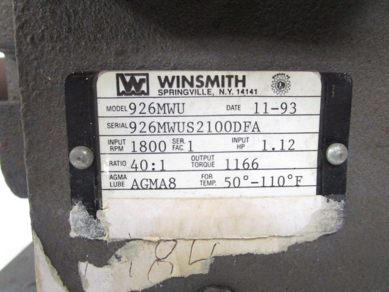 WINSMITH 926MWU 50-100'F UNMP