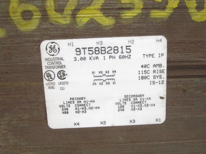 GENERAL ELECTRIC 9T58B2815 480V UNMP