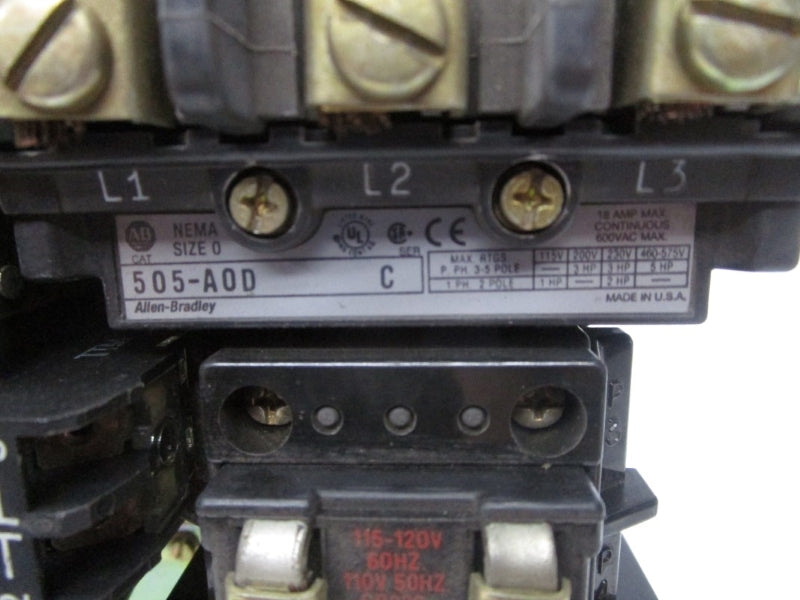 ALLEN BRADLEY 505-AOD SER. C 120V 10A (AS PICTURED3) UNMP