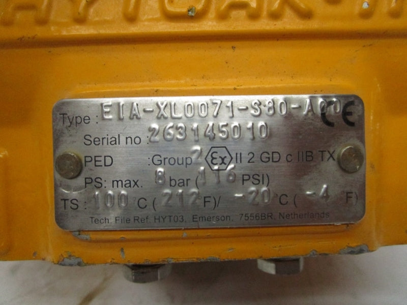HYTORK-71 EIA-XL0071-S80-A00 110PSI 212'F UNMP