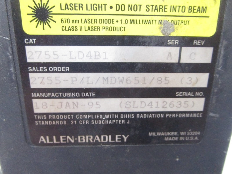 ALLEN BRADLEY 2755-LD4B1 SER. A UNMP