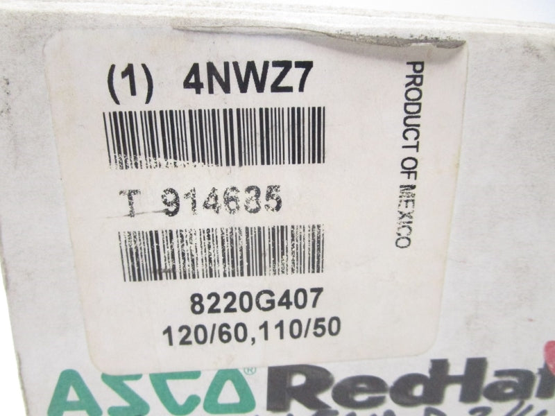 ASCO 82206407 110/120V 5-150PSI 3/4" NSMP