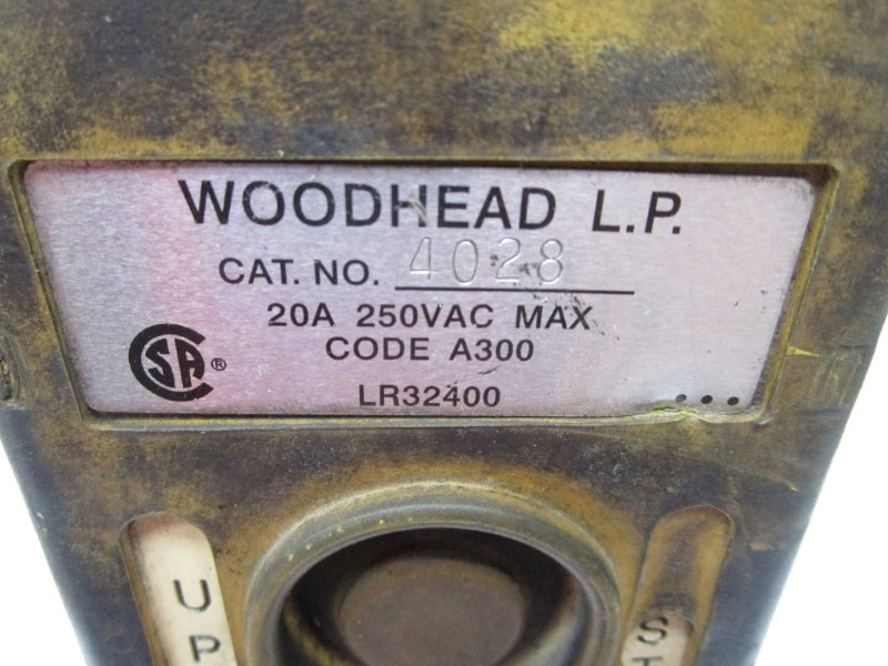 WOODHEAD 4028 250VAC 20A UNMP