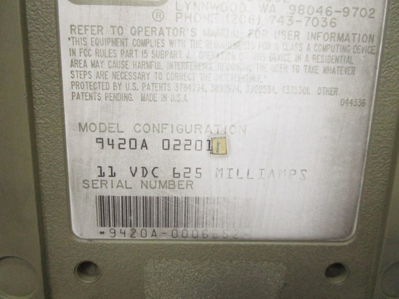 INTERMEC 9420A022011 11VDC UNMP
