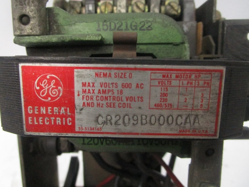 GENERAL ELECTRIC CR209B000CAA 120V 18A UNMP