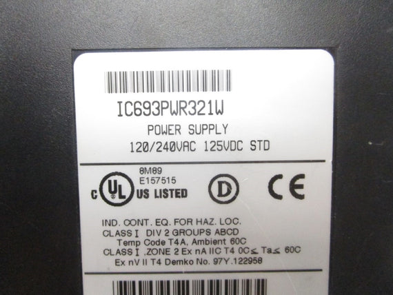 FANUC IC693PWR321W 120/240VAC NSNP