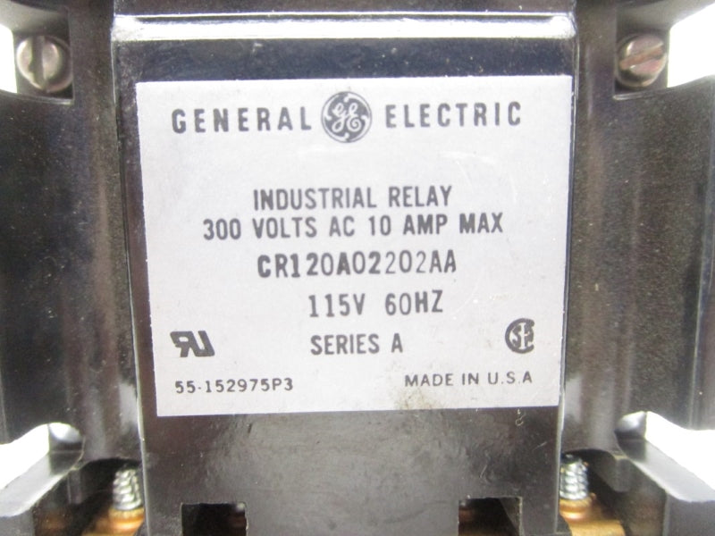 GENERAL ELECTRIC CR120A02202AA SER. A 115VAC 10A UNMP