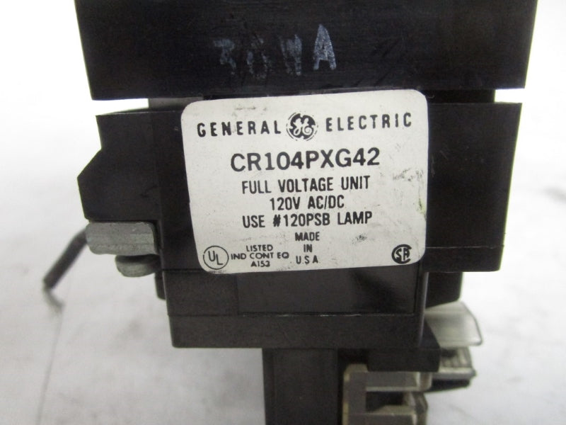 GENERAL ELECTRIC CR104PXG42 120VAC/DC (NO LENSE) UNMP