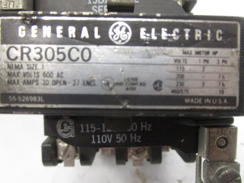 GENERAL ELECTRIC CR305C002 120V 30A UNMP