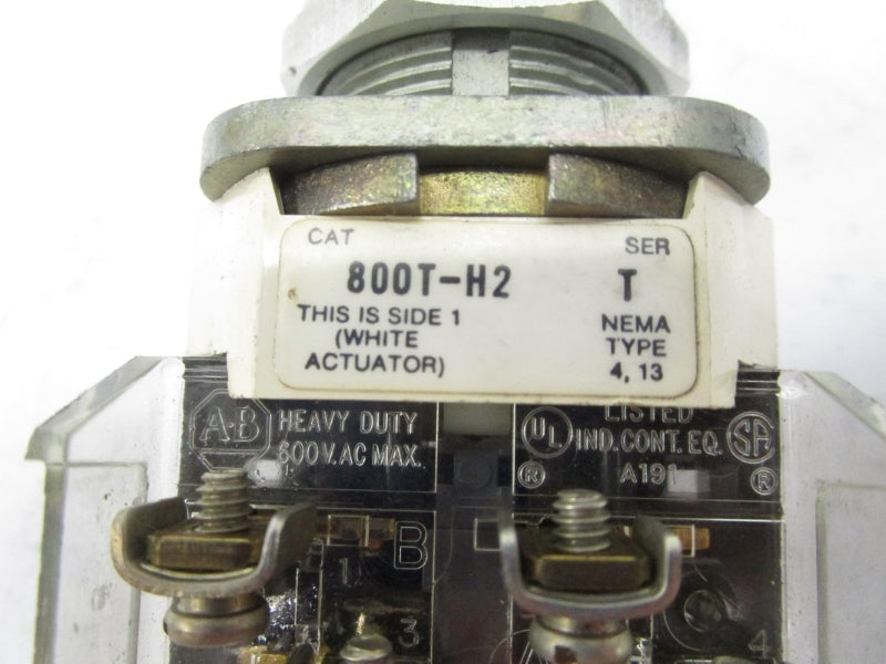 ALLEN BRADLEY 800T-H2 SER. T 600VAC (AS PICTURED1) UNMP