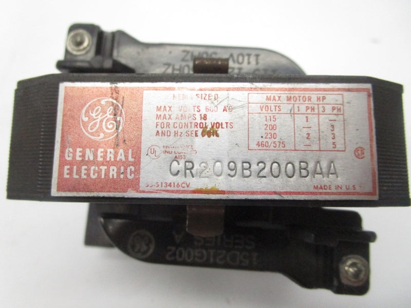 GENERAL ELECTRIC CR209B200BAA 120V 18A UNMP