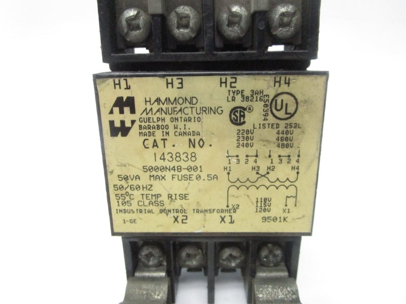 HAMMOND MANUFACTURING 143838 480V 0.5A UNMP