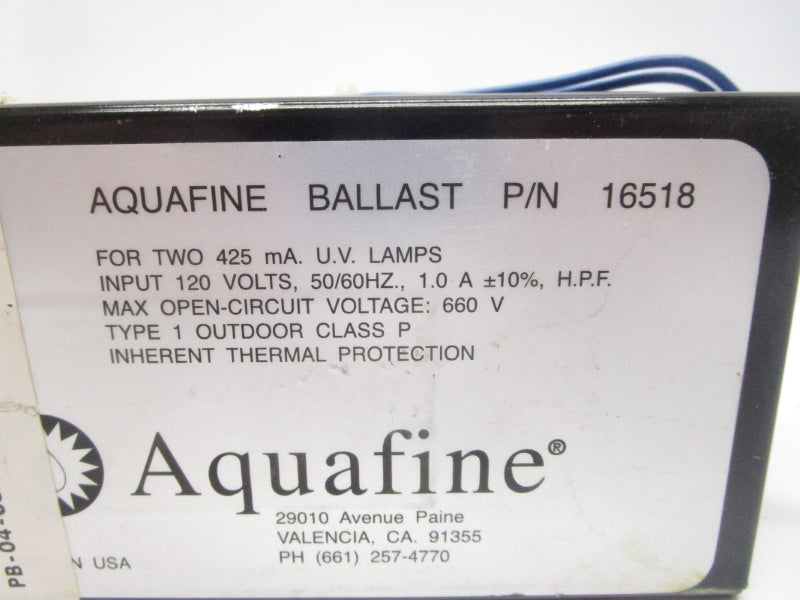 AQUAFINE 16518 120V 1.0A NSNP