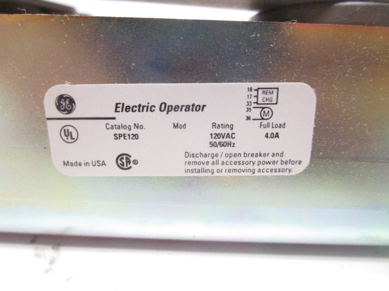 GENERAL ELECTRIC SPE120 120VAC 4.0A NSNP