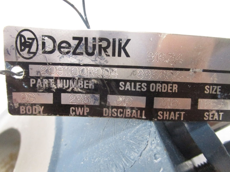 DEZURIK 2091100R004 4" UNMP