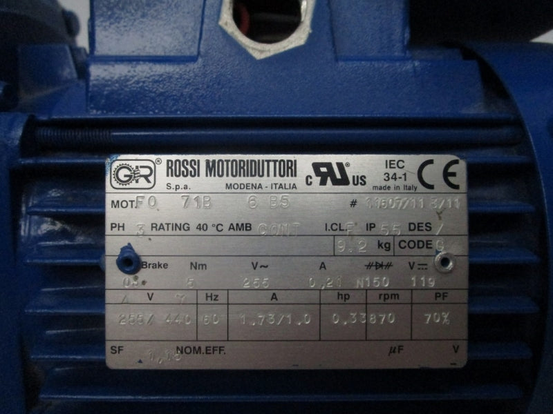 ROSSI FO71B6B5 MR3I50UC2A 440V 1.0A UNMP