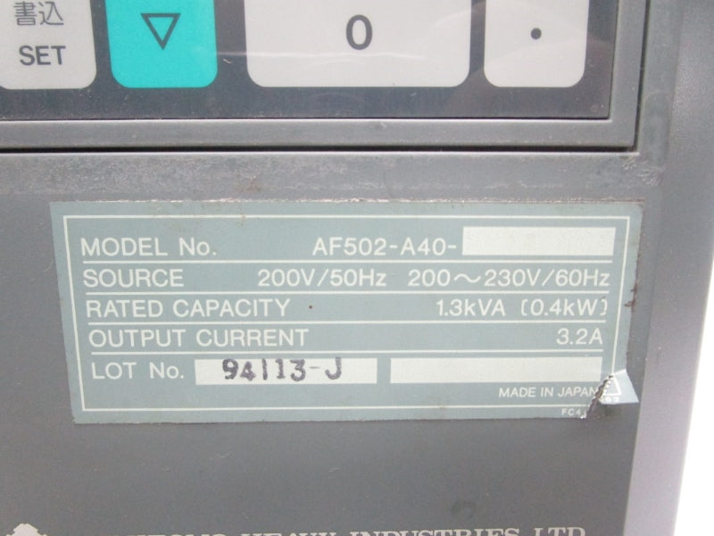 SUMITOMO AF502-A40 230V 3.2A UNMP