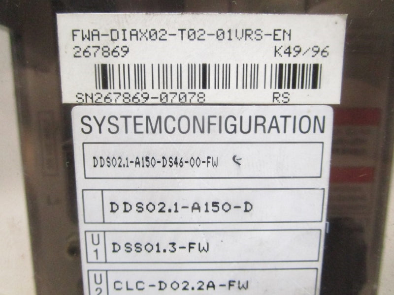 INDRAMAT DDS02.1-A150-DS46-00-FW FWA-DIAX02-T02-01VRS-EN UNMP