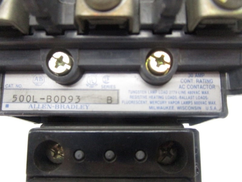 ALLEN BRADLEY 500L-BOD93 SER. B 110/115-120V 30A UNMP