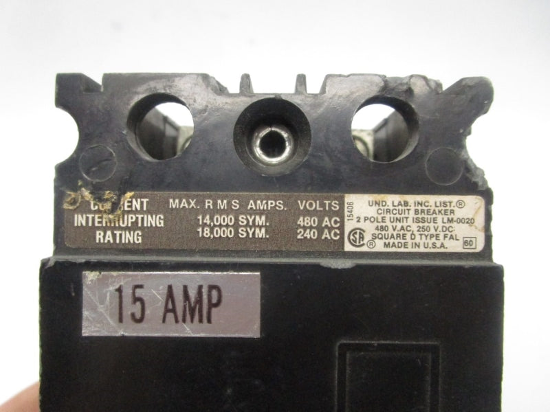 SQUARE D FAL24015 SER. 1 480VAC 15A UNMP