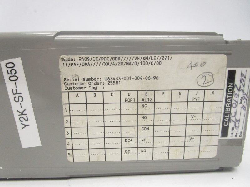 EUROTHERM 940S/IC/PDC/0DR/////VH/XM/LE//271/IF/PAF/0AA/////XA/4/20/MA/0/100/C/00 UNMP