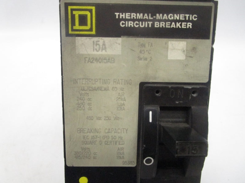 SQUARE D FA24015AB 480VAC 15A UNMP